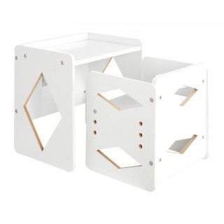 VEVOR Σετ Τραπεζιού και Καρέκλας Montessori για Παιδιά - Λευκό ETDN...