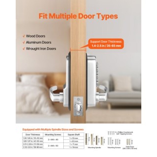 VEVOR Μηχανική Κλειδαριά Πόρτας 14 Κλειδιών για Σπίτι JXMMSQRSSZMM9... VEVOR Μηχανική Κλειδαριά Πόρτας 14 Κλειδιών για Σπίτι JXMMSQRSSZMM9...