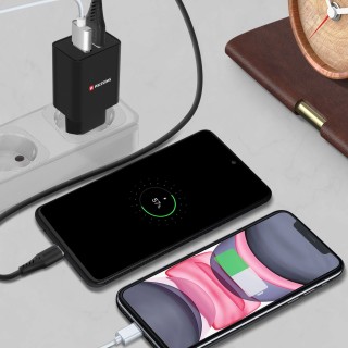 SWISSTEN Φορτιστής Ταξιδίου με Έξυπνο IC και 2x USB 2,1A Power + Κα...