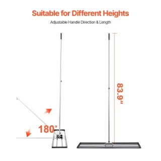 VEVOR Ρυθμιζόμενη Τσουγκράνα Εξομάλυνσης Γκαζόν με Χειρολαβή 213.1 ...