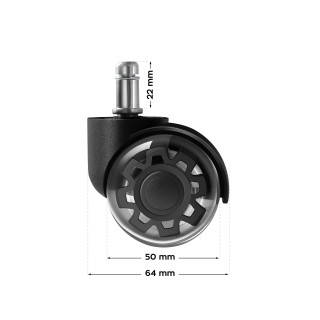 MarkAdler Ρόδες Καρέκλας Wheels 3.0 Black 5903796019230