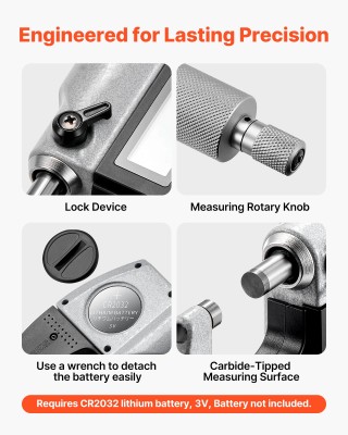 VEVOR Ψηφιακός Μικρόμετρος Εξωτερικού Μέτρησης 0-25.4mm, Ανάλυση 0.... VEVOR Ψηφιακός Μικρόμετρος Εξωτερικού Μέτρησης 0-25.4mm, Ανάλυση 0....