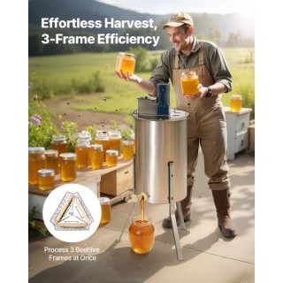 VEVOR Ηλεκτρικός Εξαγωγέας Μελιού 3 Πλαισίων Ανοξείδωτος DDYMJ30BXG... VEVOR Ηλεκτρικός Εξαγωγέας Μελιού 3 Πλαισίων Ανοξείδωτος DDYMJ30BXG...