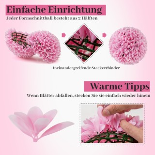 Costway Σετ Τεχνητών Φυτών με 2 Μπάλες Πυξάρι από Υψηλής Ποιότητας ...