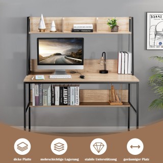 Costway Μοντέρνο Γραφείο Υπολογιστή με Ράφι Βιβλίων και Αποθηκευτι... Costway Μοντέρνο Γραφείο Υπολογιστή με Ράφι Βιβλίων και Αποθηκευτι...