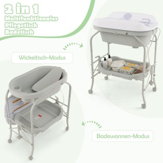 Costway Πάγκος Αλλαγής με Μπανιέρα για Μωρά - Πολυλειτουργικός και ... Costway Πάγκος Αλλαγής με Μπανιέρα για Μωρά - Πολυλειτουργικός και ...