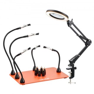 VEVOR Σταθμός Συγκόλλησης με 3Χ Μεγεθυντικό Φακό και 5 Βραχίονες FZ... VEVOR Σταθμός Συγκόλλησης με 3Χ Μεγεθυντικό Φακό και 5 Βραχίονες FZ...