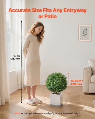 VEVOR Τεχνητά Τοπιάρια Δέντρα Boxwood με Σίδερο, 2 Τεμάχια - Ψεύτικ... VEVOR Τεχνητά Τοπιάρια Δέντρα Boxwood με Σίδερο, 2 Τεμάχια - Ψεύτικ...