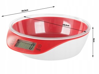 Verk Group Ηλεκτρονική Ζυγαριά Κουζίνας με Αποσπώμενο Μπολ 5kg/1g Ψ...