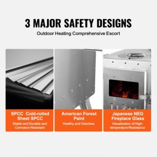 VEVOR Ανοξείδωτη Σόμπα Κατασκήνωσης 86 ιντσών, με Καμινάδες & Γάντι... VEVOR Ανοξείδωτη Σόμπα Κατασκήνωσης 86 ιντσών, με Καμινάδες & Γάντι...