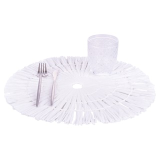 Villa DEste  Σετ 6 τμχ Στρογγυλό πλεκτό σουπλά 38 εκ από χαρτί Cris...