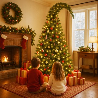 BAKAJI Δέντρο Χριστουγέννων Grumpy Πράσινο με Καμπυλωτή Κορυφή 180ε...