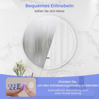 Costway  Πολυλειτουργικός Καθρέπτης LED με Αντιθαμβωτική Λειτουργία...