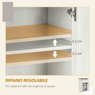 HOMCOM Κουζίνα Χαμηλός Κρεντένζα 60x 30 x 87,5 cm σε Ρουστίκ Στυλ μ...