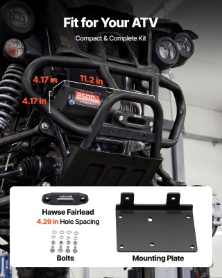 VEVOR Ηλεκτρικό Βαρούλκο ATV/UTV 1134 kg 12V DC με Συνθετικό Σχοινί... VEVOR Ηλεκτρικό Βαρούλκο ATV/UTV 1134 kg 12V DC με Συνθετικό Σχοινί...