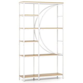 Costway Γεωμετρική Βιβλιοθήκη Ημισελήνου 100 x 30 x 177 cm JV12896NA