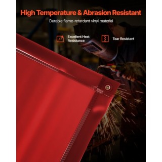 VEVOR 2 Τεμ Κουρτίνες Συγκόλλησης 1.74 x 2.34μ, Ανθεκτικές στη Φλόγ...