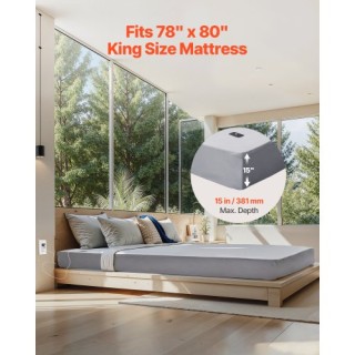 VEVOR Σεντόνια Γείωσης King Size 90% Βαμβάκι + 10% Ασημένια Ίνα (78...