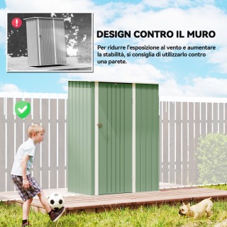 Outsunny Μεταλλικό Κάταγμα Αποθήκευσης Εργαλείων με Κεκλιμένη Στέγη...