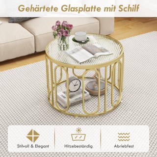 Costway Στρογγυλό Διπλό Τραπεζάκι Καφέ 60,5 εκ. με Περιστρεφόμενες... Costway Στρογγυλό Διπλό Τραπεζάκι Καφέ 60,5 εκ. με Περιστρεφόμενες...