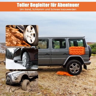 Costway  Σετ 2 Αντιολισθητικές Σανίδες Εκτός Δρόμου από Ενισχυμένο ...