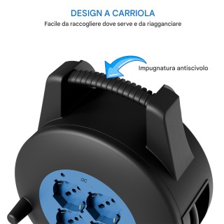 BAKAJI Πολύπριζο με Καλώδιο 5 Μέτρων και Διακόπτη Προστασίας, 4 Θέσ...