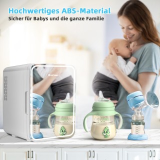 Costway  Πολυλειτουργικό Mini Ψυγείο με Καθρέφτη και Ρυθμιζόμενο Φω...