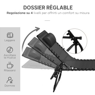 Outsunny Σετ 2 Ξαπλώστρες Ξεκούρασης σε Ατσάλι με Ανακλινόμενη Πλάτ... Outsunny Σετ 2 Ξαπλώστρες Ξεκούρασης σε Ατσάλι με Ανακλινόμενη Πλάτ...