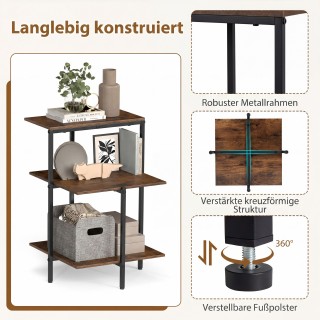 Costway Τετράγωνο βοηθητικό τραπεζάκι 3 επιπέδων με ανοιχτά ράφια, ... Costway Τετράγωνο βοηθητικό τραπεζάκι 3 επιπέδων με ανοιχτά ράφια, ...