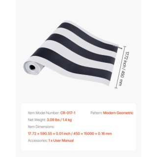 VEVOR Αυτοκόλλητη Ταπετσαρία Μαύρο Λευκό Γεωμετρικό Αδιάβροχο 45cm ... VEVOR Αυτοκόλλητη Ταπετσαρία Μαύρο Λευκό Γεωμετρικό Αδιάβροχο 45cm ...