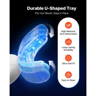 VEVOR Κιτ Λεύκανσης Δοντιών με LED Φως, 32 LED, Λευκαντικό και Αποε...