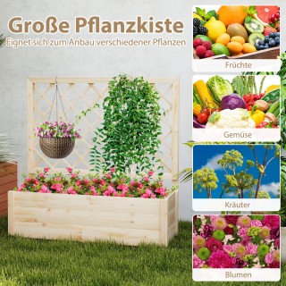 Costway Φυτοδοχείο με Πέργκολα & Οπές Αποστράγγισης, Φυσικό, 98 x 3... Costway Φυτοδοχείο με Πέργκολα & Οπές Αποστράγγισης, Φυσικό, 98 x 3...