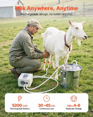 VEVOR Φορητή Ηλεκτρική Μηχανή Άμελξης Κατσικιών με Κάδο Ανοξείδωτο ... VEVOR Φορητή Ηλεκτρική Μηχανή Άμελξης Κατσικιών με Κάδο Ανοξείδωτο ...