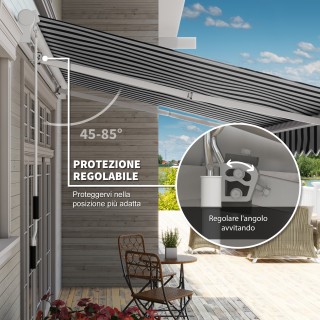 Outsunny Τέντα Παρασόλι για Εξωτερικό Χώρο Επεκτάσιμη από Αλουμίνιο...