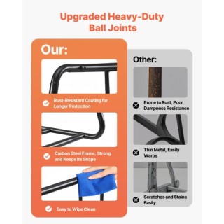 VEVOR Ράφι Ποδηλάτων Δαπέδου για 6 Ποδήλατα με 3-Ιντσες Ελαστικά JY...