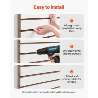 VEVOR Λευκός Πάνελ Σλατ Τοίχου MDF 4x4 ft για Γκαράζ με Μοντέρνο Σχ... VEVOR Λευκός Πάνελ Σλατ Τοίχου MDF 4x4 ft για Γκαράζ με Μοντέρνο Σχ...