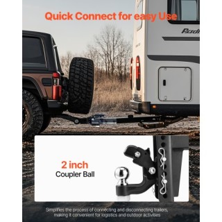 VEVOR Πείρος ρυμούλκησης 2 ιντσών Υποδοχή Γάντζου 2.5-3 ιντσών Δακτ... VEVOR Πείρος ρυμούλκησης 2 ιντσών Υποδοχή Γάντζου 2.5-3 ιντσών Δακτ...