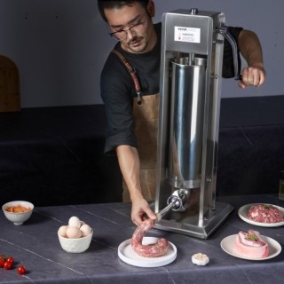 VEVOR Χειροκίνητη Μηχανή Λουκάνικων 7L Κάθετη Ανοξείδωτη 304  SDLSB...