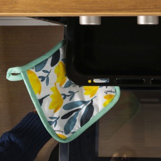 Villa dEste Home Βαμβακερή Κουζινική Πιάστρα 20x20cm με Λουλουδάτο ...