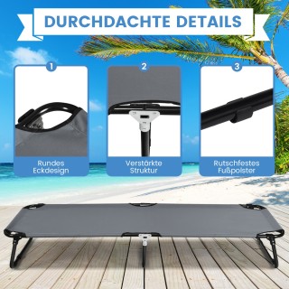 Costway Πτυσσόμενο Κρεβάτι Κάμπινγκ με Μεταλλικό Σκελετό και Ύφασμ... Costway Πτυσσόμενο Κρεβάτι Κάμπινγκ με Μεταλλικό Σκελετό και Ύφασμ...