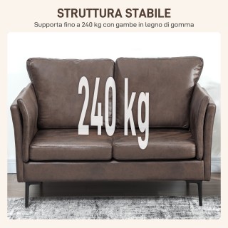 HOMCOM Διθέσιος Καναπές από Διαπνέον Δέρμα με Παχύ Μαξιλάρωμα και Μ... HOMCOM Διθέσιος Καναπές από Διαπνέον Δέρμα με Παχύ Μαξιλάρωμα και Μ...