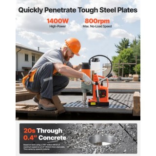 VEVOR Μαγνητικό Δράπανο 1350W με Διάμετρο Διάτρησης 50mm (0-800RPM)...