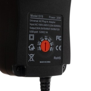 Τροφοδοτικό Γενικής Χρήσης 30W με 6 Βύσματα Izoxis 24262 Τροφοδοτικό Γενικής Χρήσης 30W με 6 Βύσματα Izoxis 24262