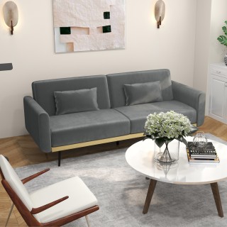 HOMCOM Καναπές Κρεβάτι 3 Θέσεων με Σχεδιασμό Clic Clac και 2 Μαξιλά... HOMCOM Καναπές Κρεβάτι 3 Θέσεων με Σχεδιασμό Clic Clac και 2 Μαξιλά...