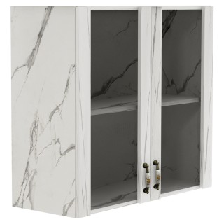 Shally Dogan Κρεμαστό Ντουλάπι Κουζίνας 80 x 72 x 32 εκ. με Γυάλινη... Shally Dogan Κρεμαστό Ντουλάπι Κουζίνας 80 x 72 x 32 εκ. με Γυάλινη...