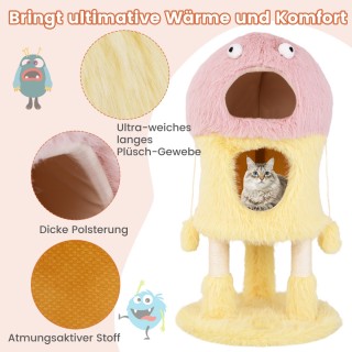 Costway  Παιχνιδιάρικο Δέντρο Γάτας με Άνετες Κατοικίες και Φυσικές...