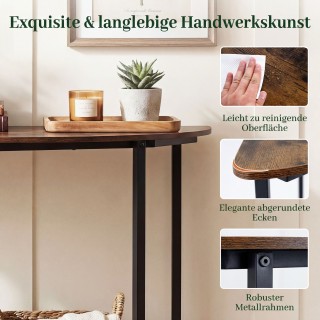 Costway Ημικυκλικό Τραπέζι Εισόδου με 2 Ανοιχτά Ράφια, Στενό Κονσόλ... Costway Ημικυκλικό Τραπέζι Εισόδου με 2 Ανοιχτά Ράφια, Στενό Κονσόλ...