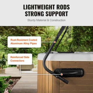 VEVOR Ανυψωτήρας Καλύμματος Υδρομασάζ, Ρυθμιζόμενος για Διάφορα Μεγ...