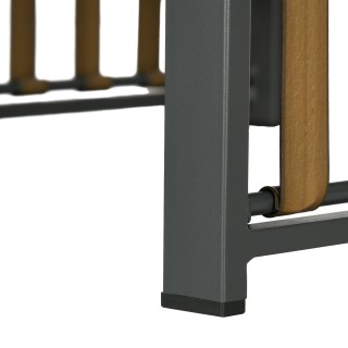 Outsunny σετ κήπου 3 τεμαχίων από μπαστούνι και ατσάλι με 2 καρέκλε...