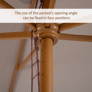 Ομπρέλα Outsunny Garden 2x3 m Αδιάβροχη, Ξύλινη με αφαιρούμενο κάλυ... Ομπρέλα Outsunny Garden 2x3 m Αδιάβροχη, Ξύλινη με αφαιρούμενο κάλυ...